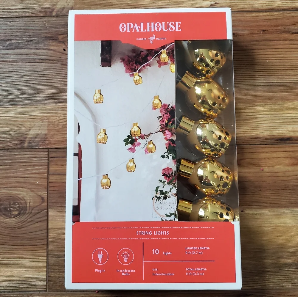 Opalhouse String Lights Indoor Outdoor Gold Patio Home Decor